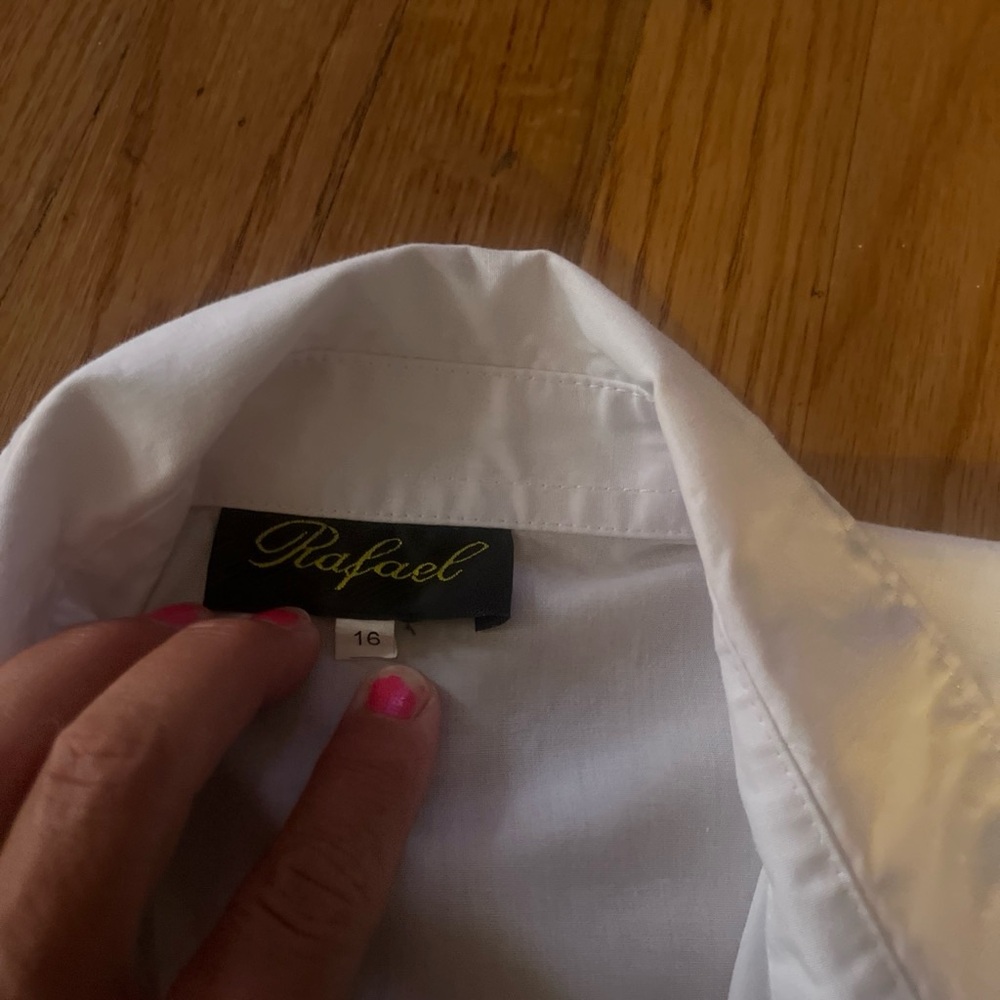 RAFAEL White Button-Down Shirt for Kids